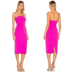 Bardot Zorianna Pink Strapless Dress
